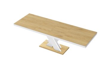 Stół rozkładany XENON LUX 160 - Dąb słoneczny / Biały